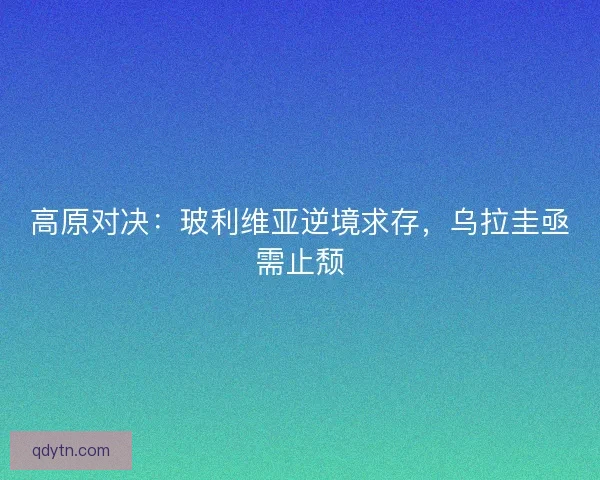高原对决：玻利维亚逆境求存，乌拉圭亟需止颓