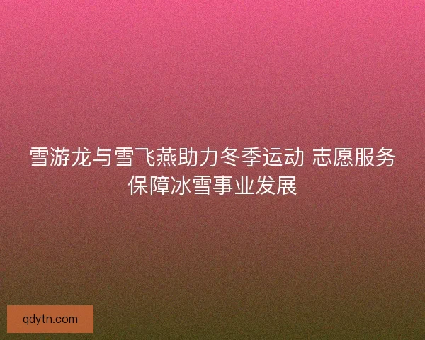 雪游龙与雪飞燕助力冬季运动 志愿服务保障冰雪事业发展